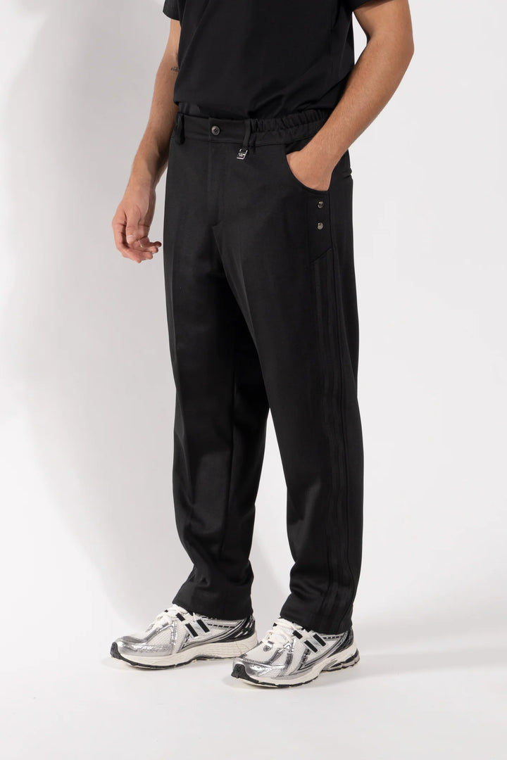 PANTALONE GAVROCHE CON BANDA LATERALE TONO SU TONO GU088